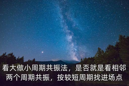 看大做小周期共振法，是否就是看相鄰兩個周期共振，按較短周期找進場點