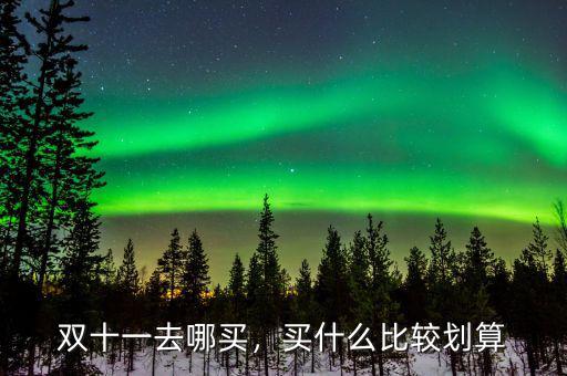 雙十一去哪買(mǎi)，買(mǎi)什么比較劃算