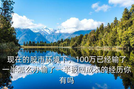 現(xiàn)在的股市環(huán)境下，100萬(wàn)已經(jīng)輸了一半怎么辦輸了一半扳回成本的經(jīng)歷你有嗎