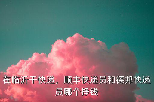 在臨沂干快遞，順豐快遞員和德邦快遞員哪個(gè)掙錢