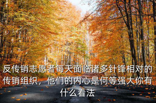 反傳銷志愿者每天面臨諸多針鋒相對(duì)的傳銷組織，他們的內(nèi)心是何等強(qiáng)大你有什么看法