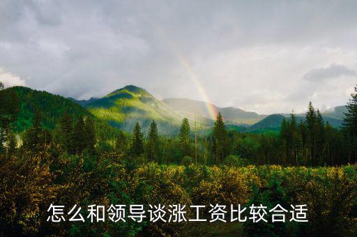 怎么和老板談加薪會比較好,怎么和領(lǐng)導談漲工資比較合適