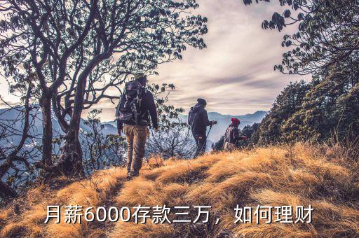 月薪6000存款三萬，如何理財
