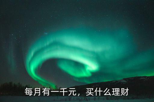 每月有一千元，買什么理財