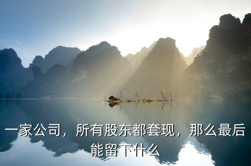 一家公司，所有股東都套現(xiàn)，那么最后能留下什么