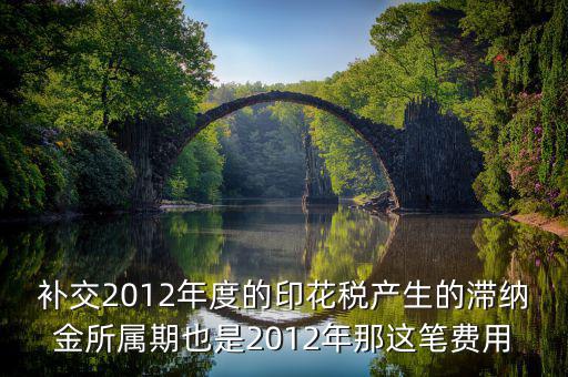 補(bǔ)交印花稅屬期是什么意思，補(bǔ)交2012年度的印花稅產(chǎn)生的滯納金所屬期也是2012年那這筆費(fèi)用
