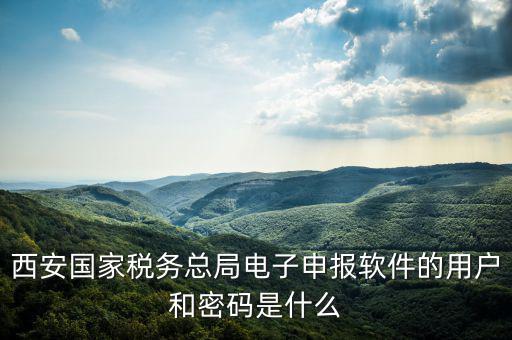 陜西省國家稅務(wù)局賬號(hào)是什么，你好我想問你 一下 網(wǎng)上國稅的用戶名和密碼是什么