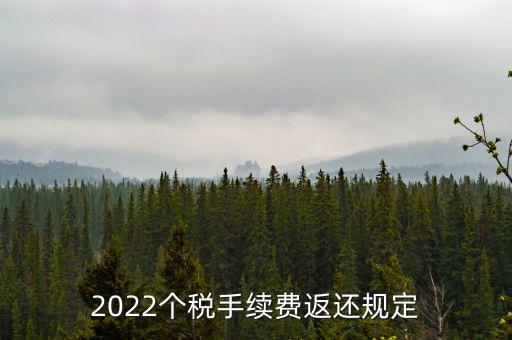 個稅返手續(xù)費(fèi)什么時間，退個稅手續(xù)費(fèi)2022年新規(guī)定