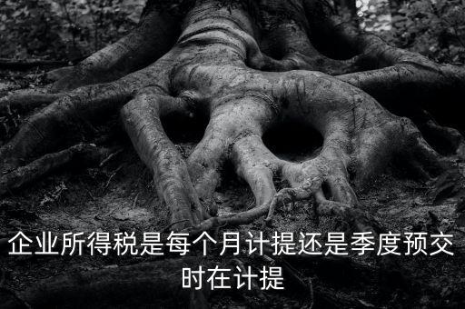 企業(yè)所得稅什么時候計提，企業(yè)所得稅在什么時候開始預(yù)提