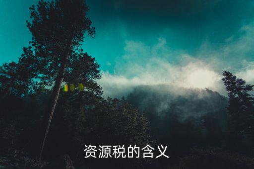 資源稅乙種證明有效期什么意思，資源稅的含義