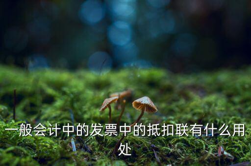 抵扣聯(lián)有什么用，一般會計中的發(fā)票中的抵扣聯(lián)有什么用處