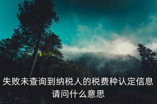什么是未找到附稅認(rèn)定信息，個(gè)稅申報(bào)顯示未獲得單位稅種認(rèn)定信息是怎么回事