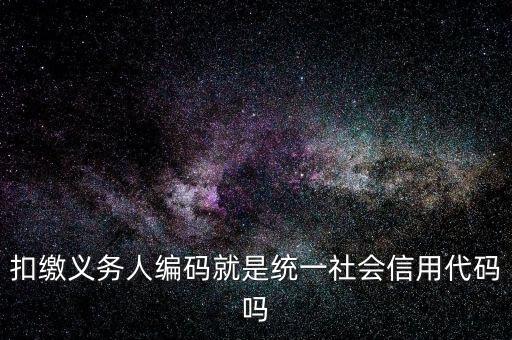 扣款人義務(wù)編碼是什么意思，扣繳義務(wù)人編碼是什么