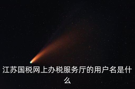 網(wǎng)上辦稅用戶名是什么，江蘇國稅網(wǎng)上辦稅服務(wù)廳的用戶名是什么
