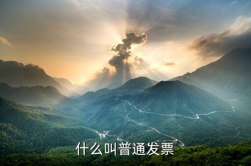 普通發(fā)票是什么，什么是普通發(fā)票