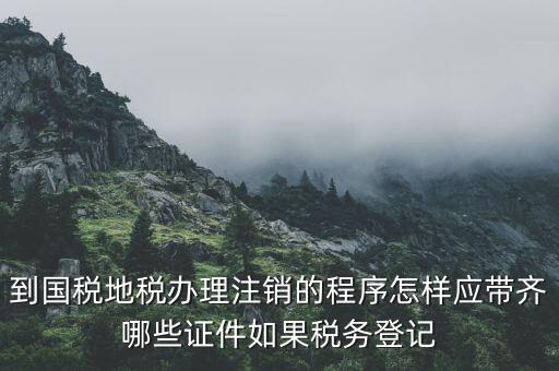 注銷(xiāo)地稅需要帶什么手續(xù)，公司注銷(xiāo)去地稅要帶什么材料