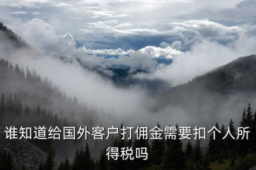 收到境外傭金交什么稅，關(guān)于國外支付國內(nèi)傭金方面的稅務(wù)問題