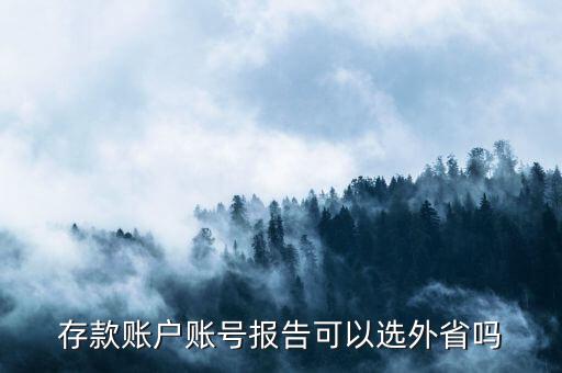 存款賬戶賬號(hào)報(bào)告是什么，存款賬戶賬號(hào)報(bào)告可以選外省嗎