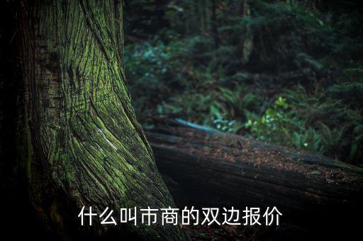 什么是雙邊定價，什么叫市商的雙邊報價