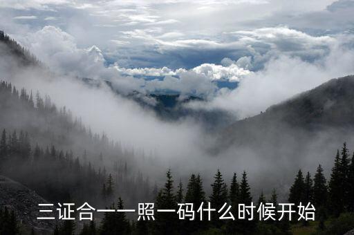 三證合一到什么時(shí)候，三證合一一照一碼什么時(shí)候開(kāi)始