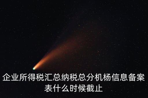 匯總所得稅備案什么時間，備案應(yīng)該在什么時候進行求解