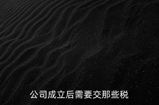 辦一個(gè)企業(yè)都需要交什么稅，公司成立后需要交那些稅