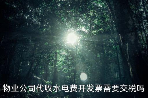 物業(yè)水費(fèi)要交什么稅，2022年4月物業(yè)公司開水電費(fèi)發(fā)票稅率
