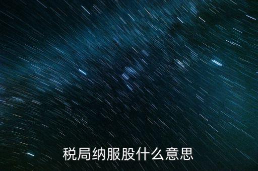 稅收中的納服是指什么，國稅局納服科是干什么的