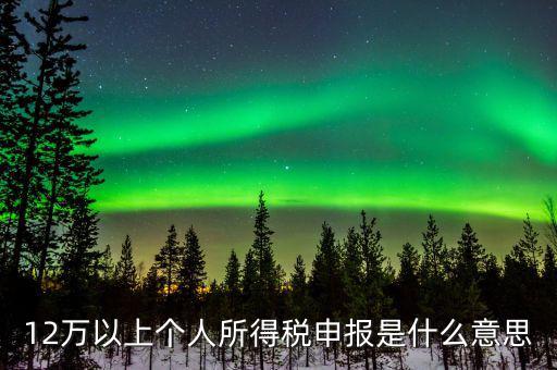 十二萬申報有什么用，第一次進行12萬個稅申報有哪些注意點