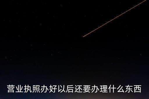 拿到營(yíng)業(yè)執(zhí)照后需要辦理什么資料，請(qǐng)問(wèn)新開(kāi)公司拿了營(yíng)業(yè)執(zhí)照后還要辦些什么