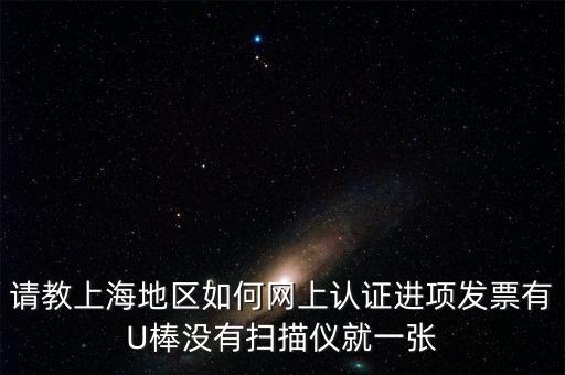 上海 u棒派什么用，請(qǐng)教上海地區(qū)如何網(wǎng)上認(rèn)證進(jìn)項(xiàng)發(fā)票有U棒沒(méi)有掃描儀就一張