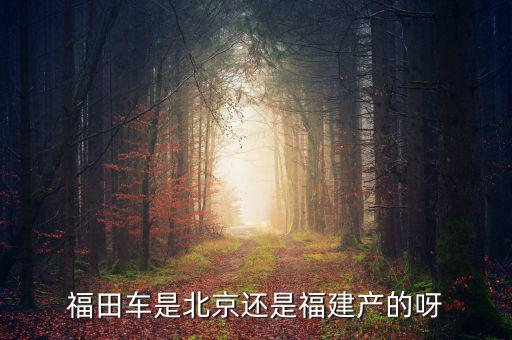 福田是什么國家，福田車是北京還是福建產(chǎn)的呀
