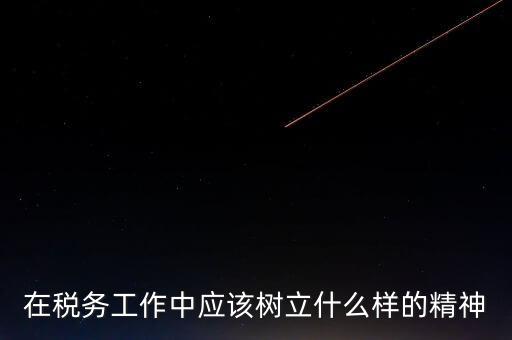 樹立國稅人什么形象，在稅務(wù)工作中應(yīng)該樹立什么樣的精神