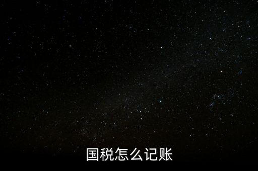 什么稅收記賬，國稅怎么記賬