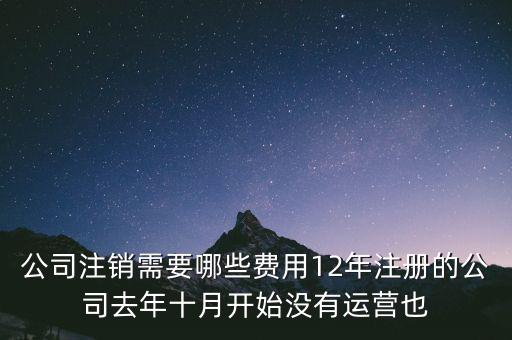 企業(yè)注銷要交些什么稅，公司注銷需要哪些費用12年注冊的公司去年十月開始沒有運營也
