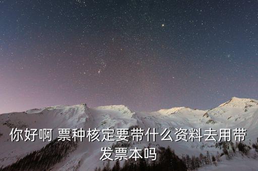 核票種要帶什么資料，你好啊 票種核定要帶什么資料去用帶發(fā)票本嗎