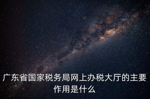國稅網(wǎng)廳是什么，什么是電子稅務(wù)局