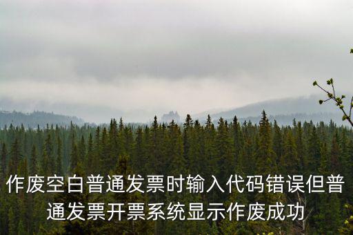 什么是空白發(fā)票作廢，增值稅空白發(fā)票作廢但是我在查發(fā)票作廢時(shí)作廢狀態(tài)是填開(kāi)作廢怎么辦