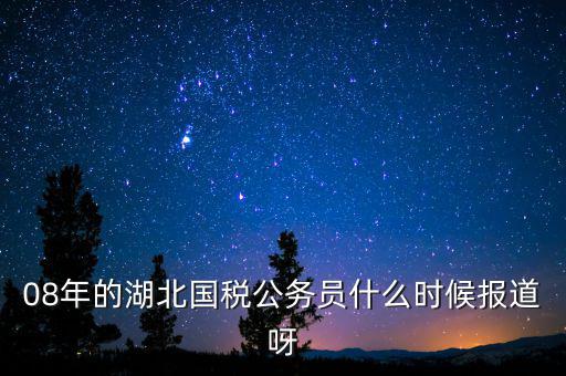 國稅什么時候報道 吧，08年的湖北國稅公務(wù)員什么時候報道呀