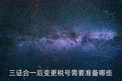 什么情況變更稅號，三證合一后變更稅號需要準(zhǔn)備哪些