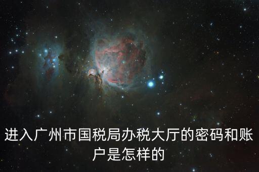 進(jìn)入廣州市國(guó)稅局辦稅大廳的密碼和賬戶(hù)是怎樣的