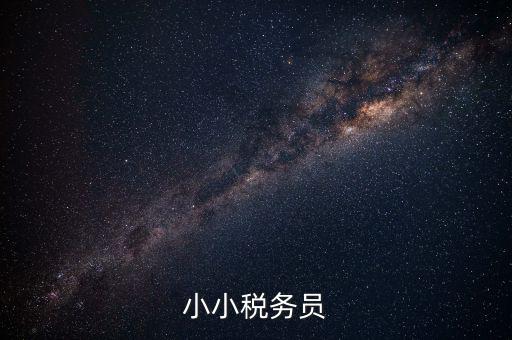 小小稅宣員是什么意思，小小稅務員