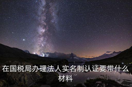 實(shí)名辦稅需要帶什么材料，在國(guó)稅局辦理法人實(shí)名制認(rèn)證要帶什么材料