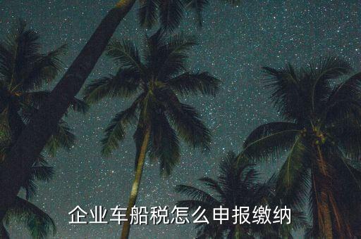 車船稅按什么申報(bào)，汽車的車船使用稅按什么征收