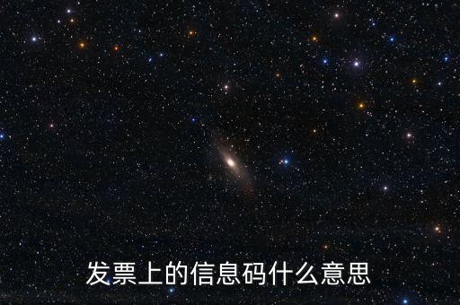 使用新的發(fā)票信息是什么意思，發(fā)票上的信息碼什么意思