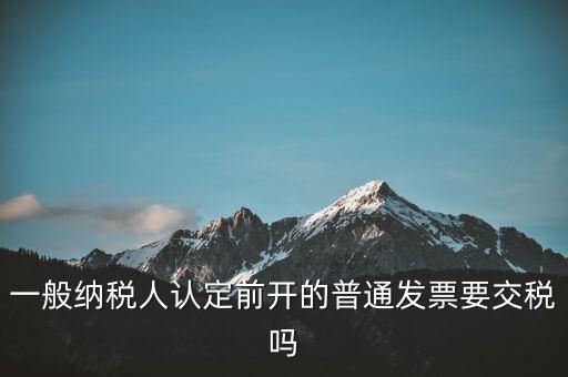 認(rèn)定前發(fā)票是什么，認(rèn)證發(fā)票提示提交發(fā)票為認(rèn)定前發(fā)票我們?cè)缇褪且话慵{稅人了  搜