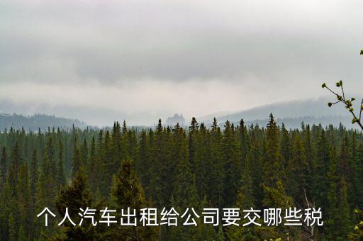 車(chē)輛租賃交什么稅，轎車(chē)租賃需繳納多少稅控