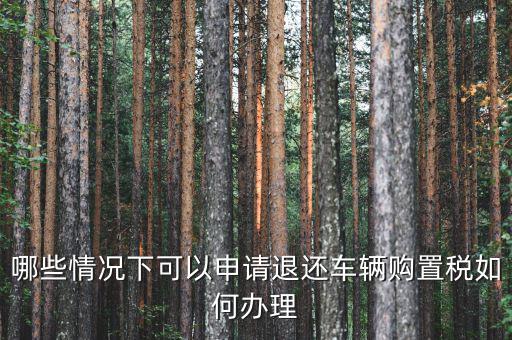 機(jī)動(dòng)車退稅要什么資料，申請(qǐng)退還已繳的車輛購(gòu)置稅應(yīng)提供哪些資料