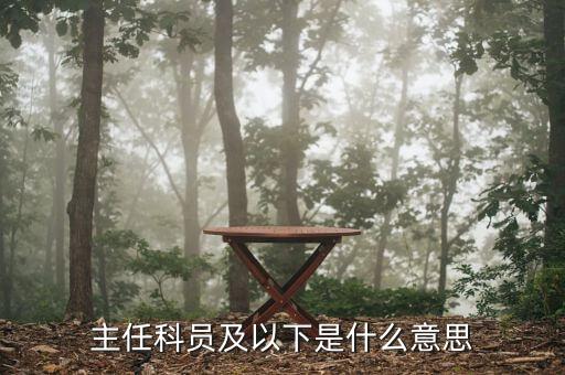 稅務(wù)局主任科員是什么，局級(jí)單位里的主任科員是什么級(jí)別