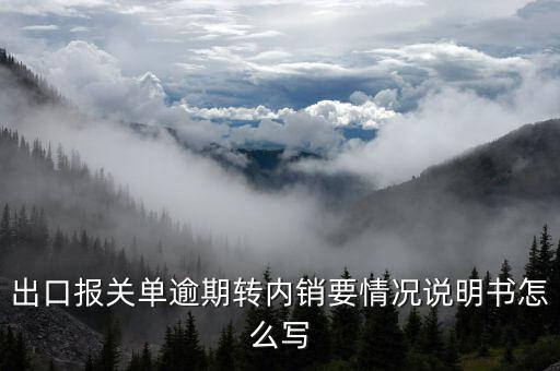 出口報關單逾期轉內銷要情況說明書怎么寫